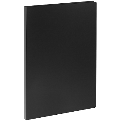 Папка пластиковая для документов "Стамм", А4, 500мкм, 14мм, 100л, металлический зажим, чёрная