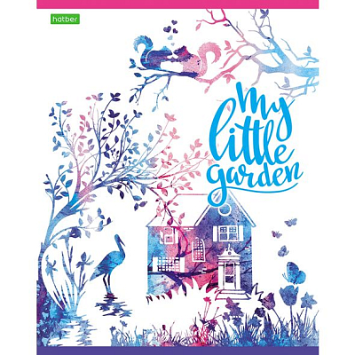 Тетрадь "Hatber Eco", 48л, А5, клетка, на скобе, серия "Мой маленький сад"