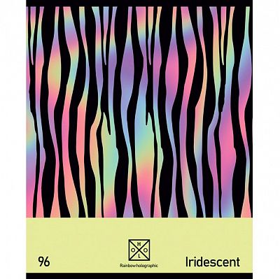 Тетрадь общая "BG", 96л, А5, клетка, лак, на скобе, серия "Iridescent"