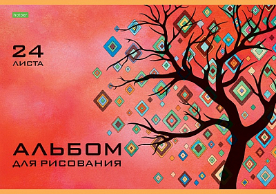 Альбом для рисования "Hatber Eco", 24л, А4, на скобе, серия "Дерево жизни"