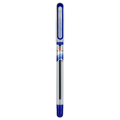Ручка шариковая "Cello Pinpoint", 0,6мм, синяя, чернила на масляной основе, резиновый грип, прозрачный корпус