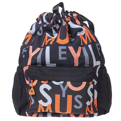 Рюкзак-мешок "Hatber", 44х33х14см, полиэстер, 1 отделение, 3 кармана, серия "Алфавит"