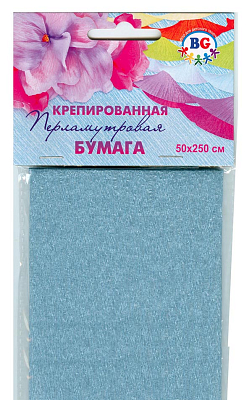 Бумага цветная крепированная перламутровая "BG", 50x250см, сиреневая, в пакете