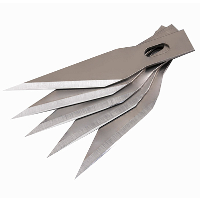 Нож канцелярский "Brauberg" макетный, металлический корпус, 5 запасных лезвий, в блистере