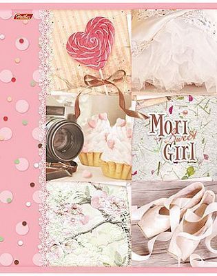 Тетрадь 48л А5ф клетка на скобе серия -Sweet mori girl-
