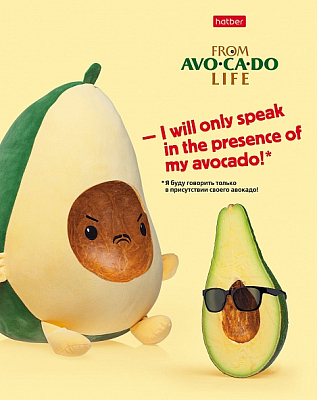 Тетрадь "Hatber", 48л, А5, клетка, на скобе, серия "AvoCaDo Life"
