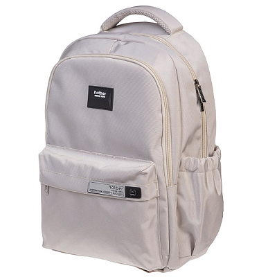 Рюкзак "Hatber", 46x31,5x15см, полиэстер, 2 отделения, 3 кармана, нагрудная стяжка, светоотражающие элементы, серия "Daily - White Sand"