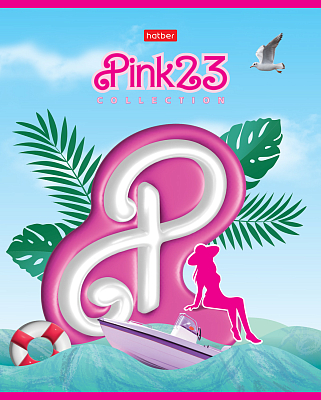 Тетрадь "Hatber", 48л, А5, клетка, на скобе, серия "Pink 23"