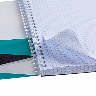 Тетрадь "Hatber", 100л, А5, клетка, карманы, на спирали, серия "WorkBook"