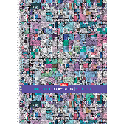 Тетрадь "Hatber", 100л, А4, клетка, лак, перфорация, на спирали, серия "Stylish Book"