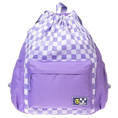 Рюкзак-мешок "Hatber", 44х33х14см, полиэстер, 1 отделение, 3 кармана, серия "Улыбайся"