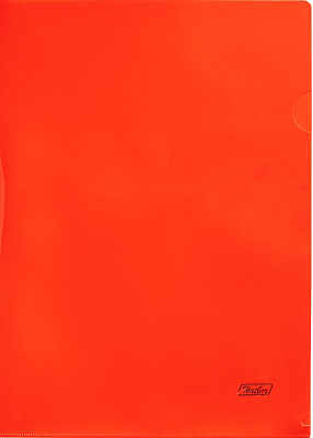 Папка-уголок пластиковая "Hatber", А4, 180мкм, непрозрачная, красная
