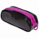 Пенал "Hatber", 205х80х70мм, на молнии, серия "Zipper - Black&Pink"
