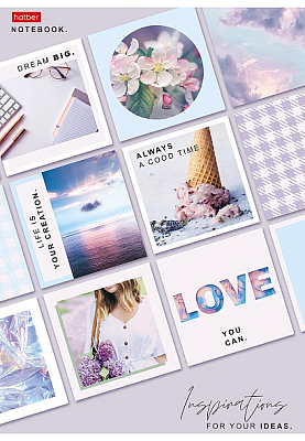 Тетрадь "Hatber", 80л, А4, линия, лак, на скобе, серия "Яркие эмоции"