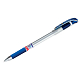 Ручка шариковая "Berlingo Silk Touch 2000", 0,7мм, синяя, чернила на масляной основе, игольчатый стержень, прозрачный корпус