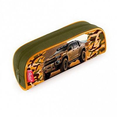 Пенал "Hatber", мягкий, на молнии, серия "Милитари 4х4"
