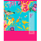 Тетрадь общая "BG", 80л, А5, клетка, лак, на скобе, серия "Floral Print"