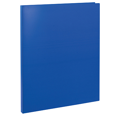Папка пластиковая для документов "OfficeSpace", А4, 100л, 450мкм, корешок 14мм, пружинный скоросшиватель, синяя