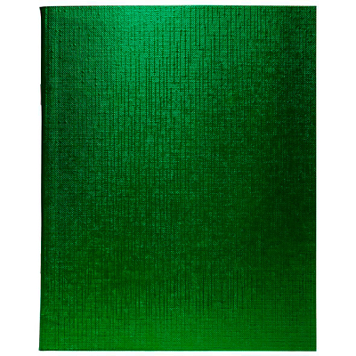 Тетрадь "Hatber", 96л, А5, клетка, обложка бумвинил, на скобе, серия "Metallic - Зелёная"