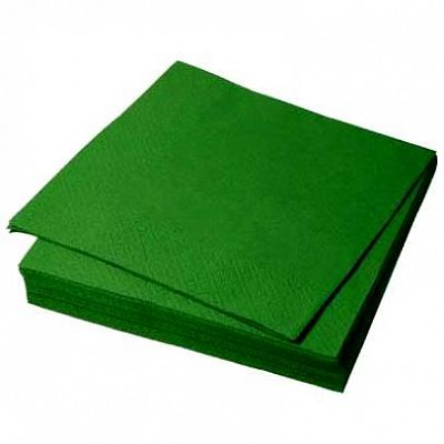 Бумажные салфетки "Esse", 33х33см, 3 слоя, зелёные, упакованы по 20шт