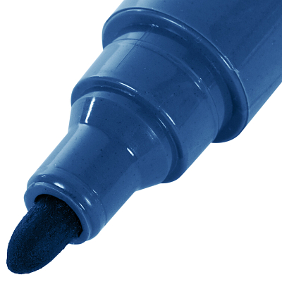 Маркер перманентный "Staff Basic PM-125", 3мм, круглый наконечник, спиртовая основа, синий