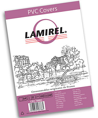 Обложки пластиковые для переплёта "Lamirel Transparent", A4, 200мкм, прозрачнные, 100шт в упаковке