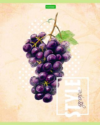 Тетрадь "Hatber Eco", 48л, А5, клетка, на скобе, серия "Fruit Style"