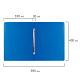 Папка пластиковая вертикальная для документов "Brauberg", А3, на 4-х кольцах, 250л, 800мкм, корешок 30мм, серия "Standard - Синяя"