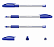 Ручка шариковая "Erich Krause U-109 Classic Stick Grip", 1мм, синяя, чернила на масляной основе, резиновый грип, прозрачный корпус