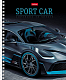 Тетрадь "Hatber", 48л, А5, клетка, лак, на гребне, серия "Sport Car"