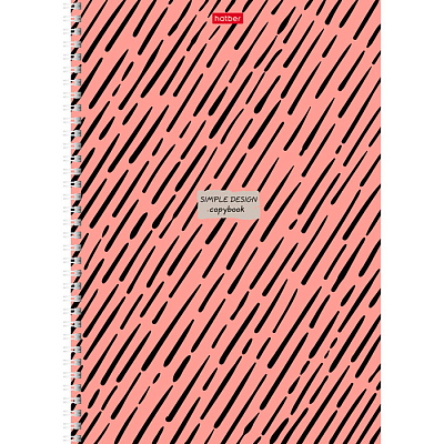 Тетрадь "Hatber", 96л, А4, клетка, на гребне, серия "Simple Design"