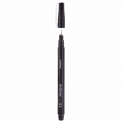 Набор линеров "Hatber Noir Нуар Terra Colora", 0,1/0,3/0,5мм, чёрные, 3шт в прозрачном ПВХ-боксе