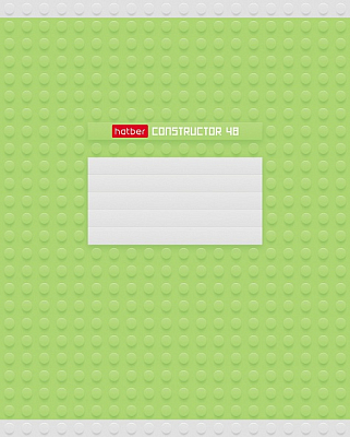 Тетрадь "Hatber", 48л, А5, клетка, ламинация, на скобе, серия "Constructor"