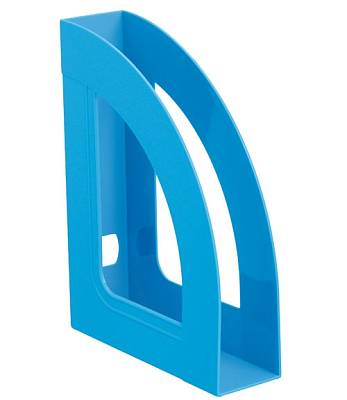 Лоток пластиковый вертикальный для документов А4 "Стамм Респект", 290x220x70мм, голубой