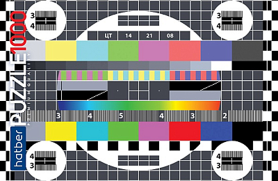 Пазлы "Hatber Premium", 1000 элементов, А2, 680х480мм, серия "Настроечная таблица центрального телевидения"