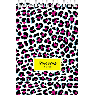 Блокнот "BG", 40л, А6, клетка, на гребне, серия "Trend Print"