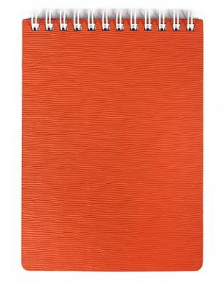 Блокнот "Hatber", 80л, А6, клетка, пластиковая обложка, на гребне, серия "Wood Красный"