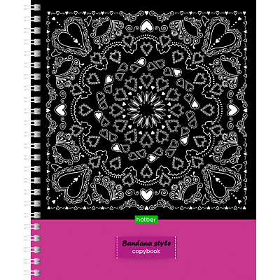 Тетрадь "Hatber Eco", 80л, А5, клетка, на спирали, серия "Bandana Style"
