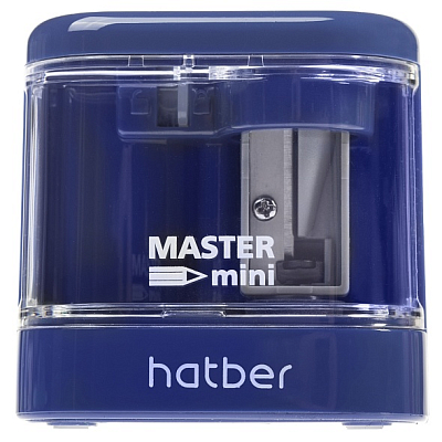 Точилка электрическая "Hatber Master Mini", 1 отверстие, система контроля заточки, с запасным лезвием, питание от батареек AA, в блистере