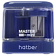 Точилка электрическая "Hatber Master Mini", 1 отверстие, система контроля заточки, с запасным лезвием, питание от батареек AA, в блистере