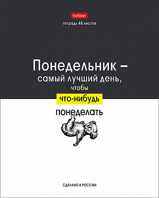 Тетрадь "Hatber", 48л, А5, клетка, на скобе, серия "Люблю школу"