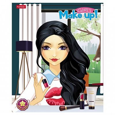 Тетрадь "Hatber", 48л, А5, клетка, на скобе, серия "Make-Up 4D"