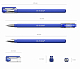 Ручка гелевая "Erich Krause G-Cube", 0,4мм, синяя, игольчатый стержень, синий корпус