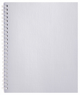 Тетрадь "Hatber", 96л, А5, клетка, обложка бумвинил, на гребне, серия "Metallic - Белая"