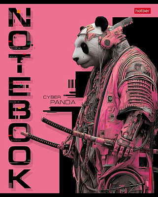 Тетрадь "Hatber", 48л, А5, клетка, на скобе, серия "Cyber Animals"