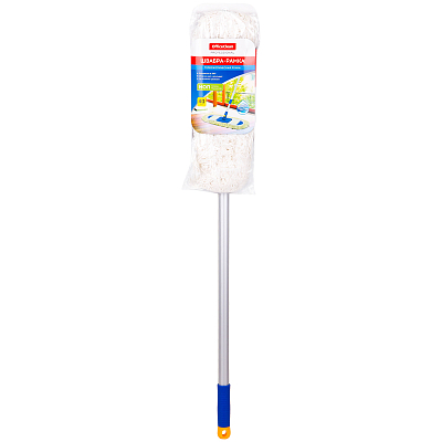 Швабра-рамка "OfficeClean Professional", алюминиевая рукоятка 75-130см, держатель 40см, насадка МОП хлопок