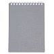 Блокнот "Hatber", 80л, А6, клетка, пластиковая обложка, на гребне, серия "Canvas - Cерый"
