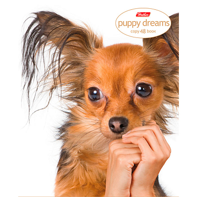Тетрадь "Hatber", 48л, А5, клетка, на скобе, серия "Puppy Dreams"