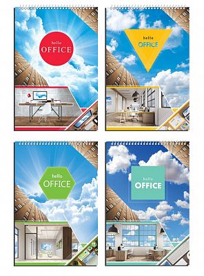 Блокнот "BG", 60л, А4, на гребне, серия "Hello Office"