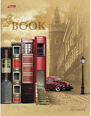 Тетрадь "Hatber", 120л, А5, на 2-х кольцах, клетка, твёрдая обложка, серия "Книжный город"